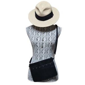 H&M fedora hat and daniel hechter crossbody bag set